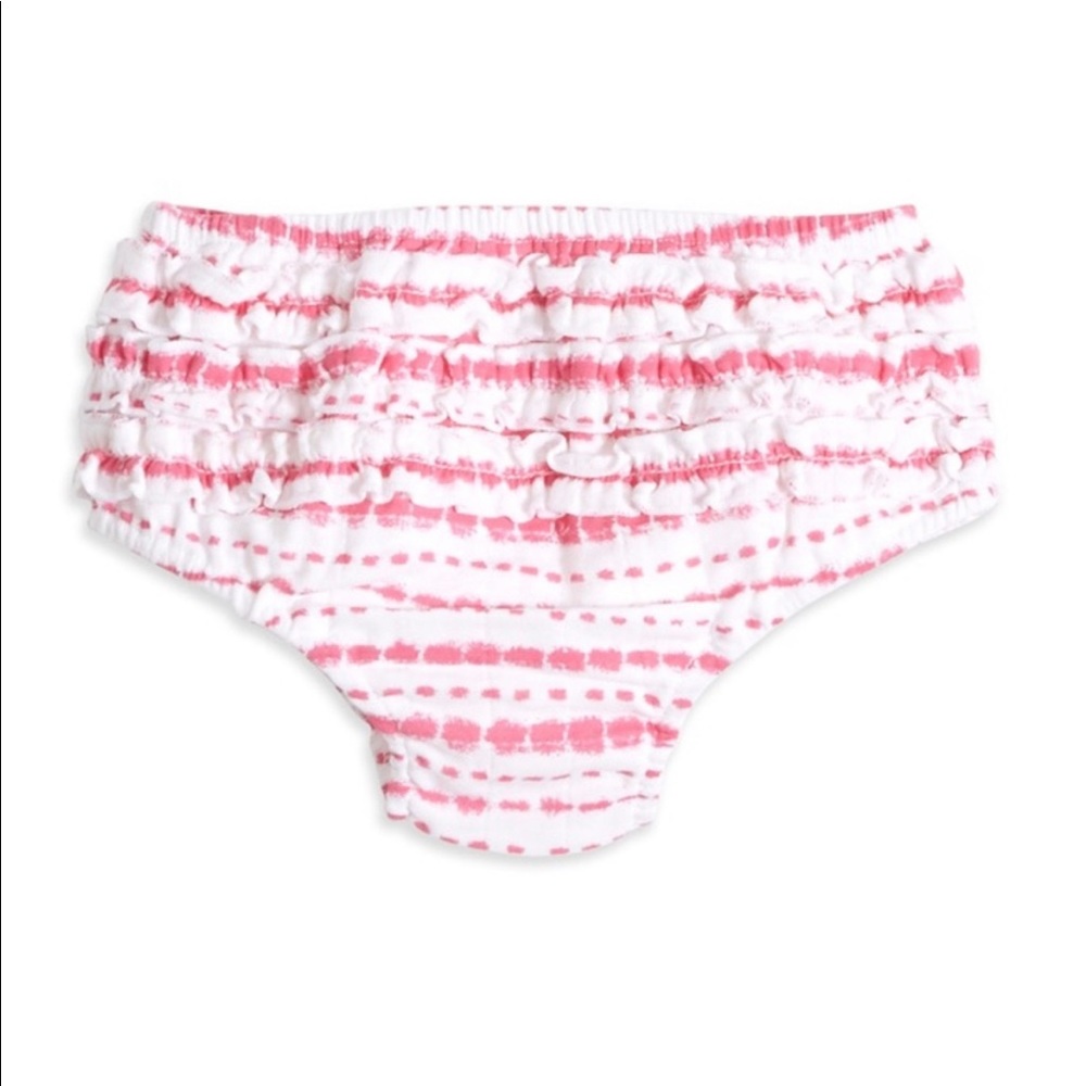 Aden + Anais Ruffle Bloomer in Stripe Berry Shibori *NEW* - Size 9-12 Months